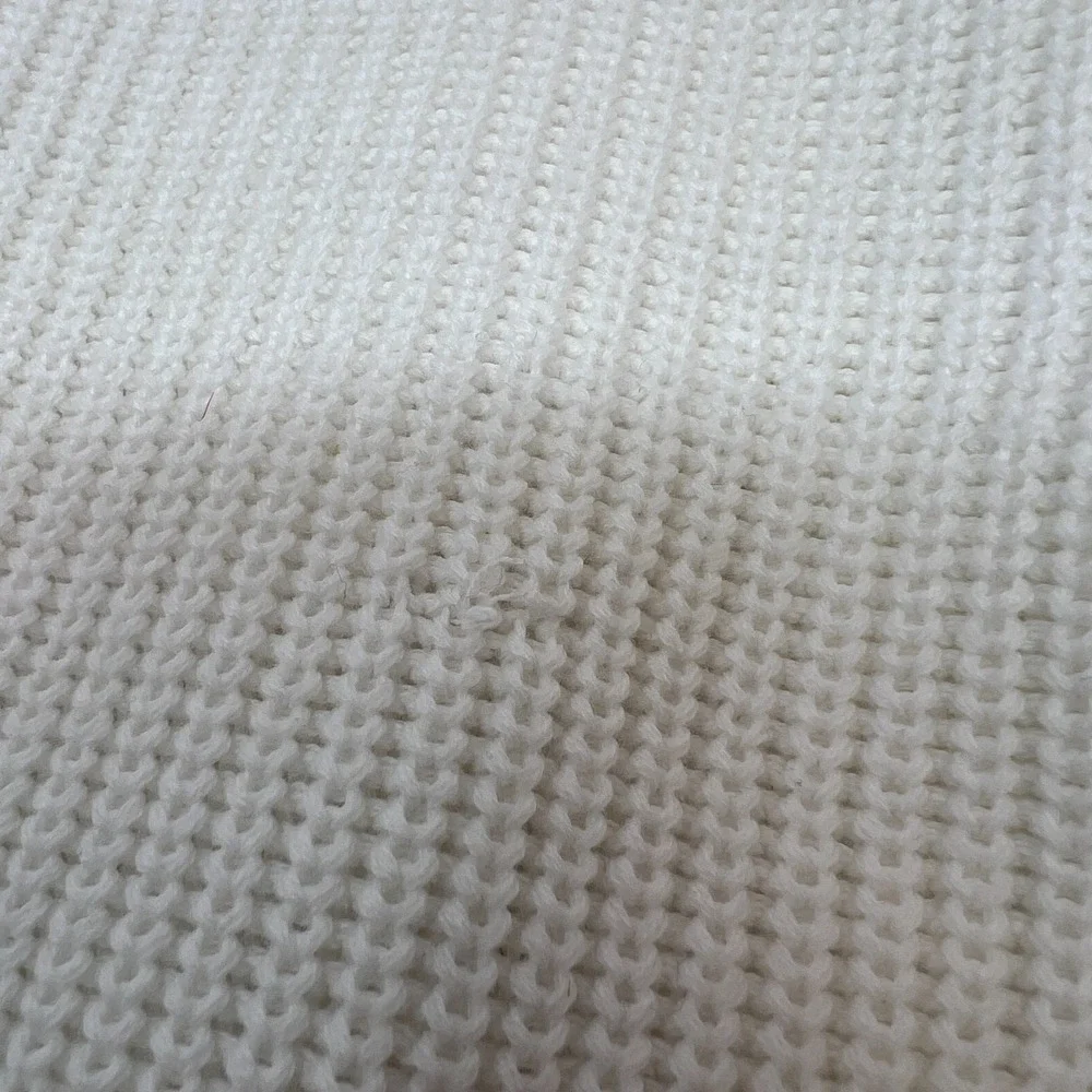 Fate Cream Knit Patchwork Bubble Sleeve Pullover Sweater Size Small NEW - Picture 16 of 16